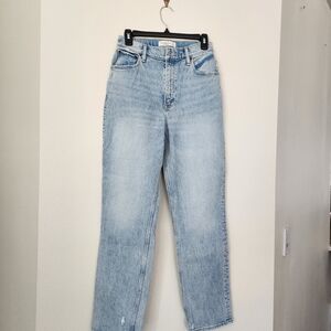 Abercrombie & Fitch Women's Light Blue Straight Jeans